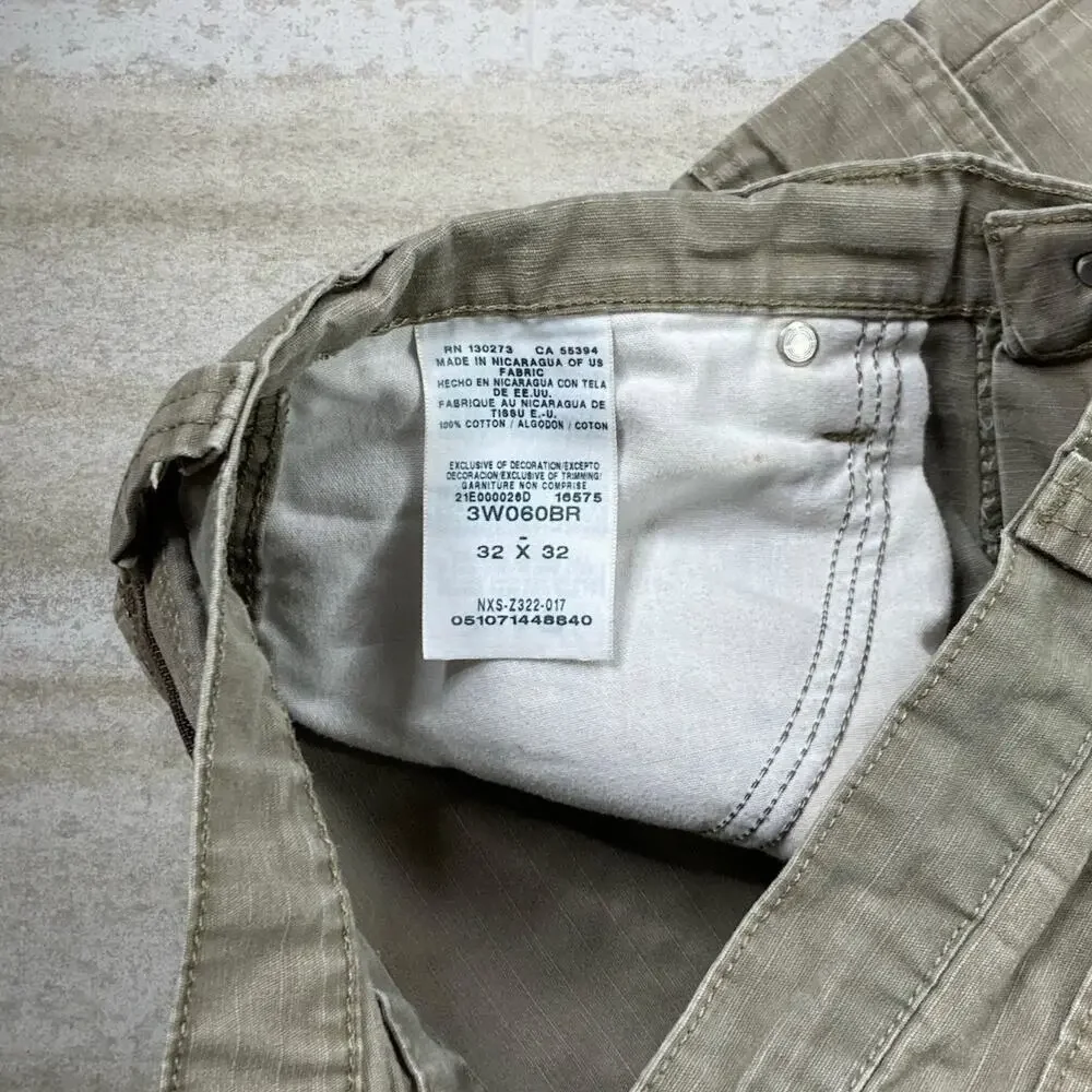 Vintage 90s Wrangler Riggs Carpenter Pants 32x32 Baggy Wide Leg Chocolate Brown - Picture 3 of 13